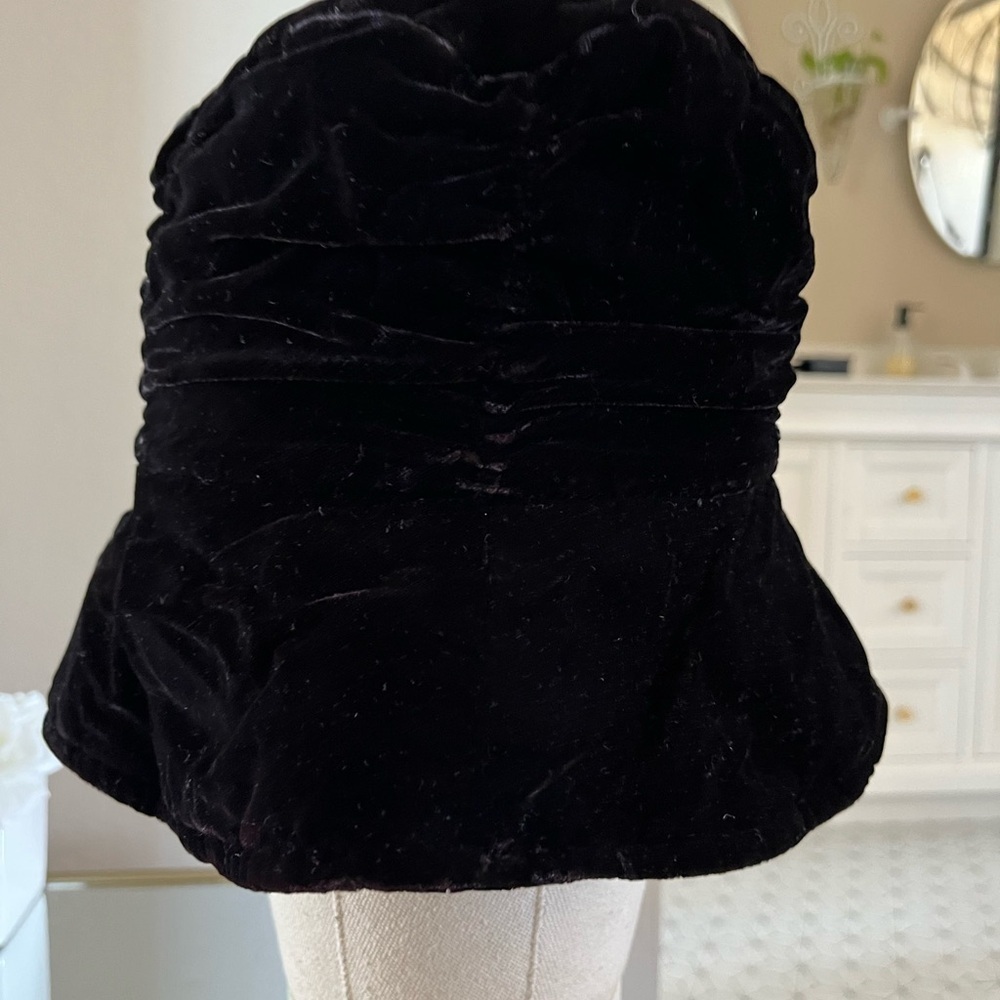 ( Y2K) crushed velvet bucket hat - Picture 4 of 6